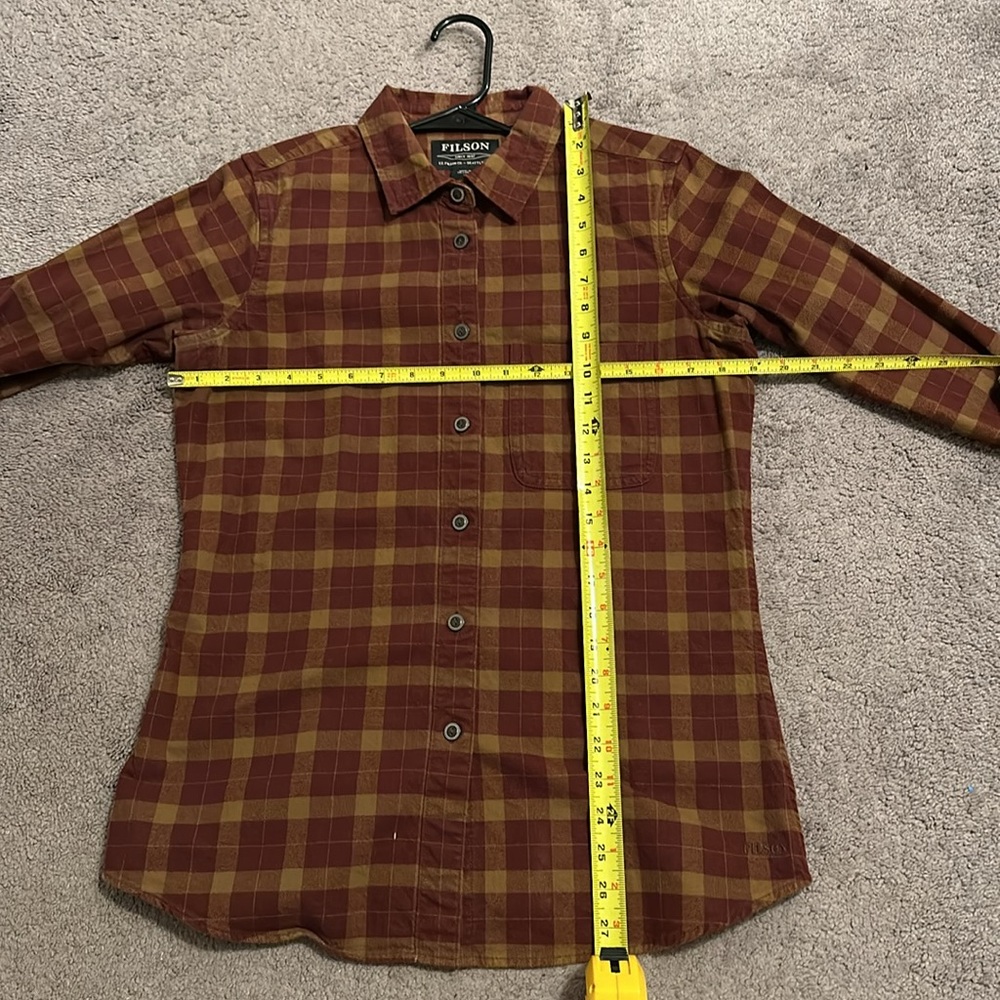 Filson Women’s Alaskan Guide Shirt Rust/Brown Medium - Picture 7 of 7
